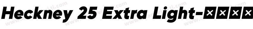 Heckney 25 Extra Light字体转换